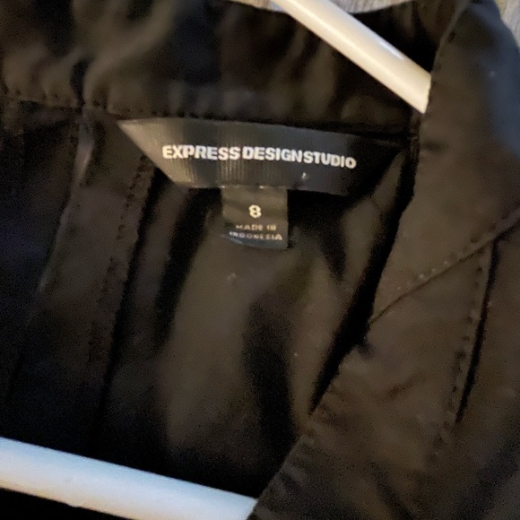 Express Black Sleeveless Belted Dress - Picture 2 of 2